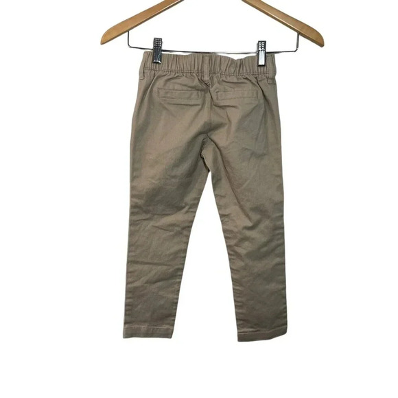Old Navy Girls Khaki Uniform Pants Size Small 6-7 Elastic Waist Skinny Neutral - Picture 2 of 4